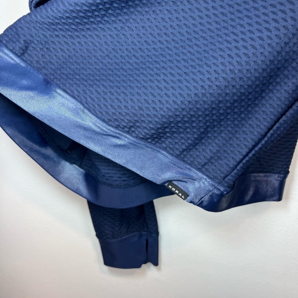 Koral Sofia Mesh Long Sleeve Shirt Top Midnight Blue Pullover Textured UV Medium - Picture 9 of 16